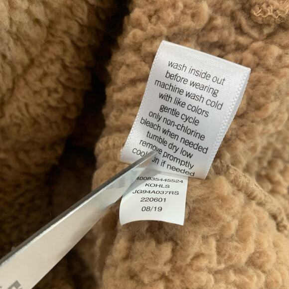 So Jacket Large Hood Cozy Softest Sherpa Faux Fur Cabincore Sherling Sweater - Picture 8 of 8